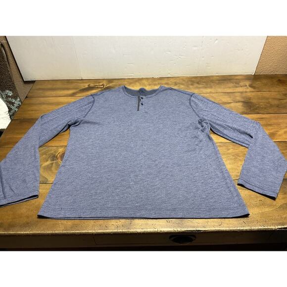Lululemon Metal Vent Tech Henley Shirt Mens Size XL Heather Blue Long Sleeve - Picture 1 of 8